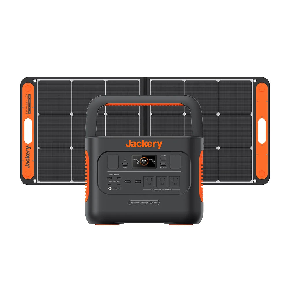 [While Supplies Last] Jackery Solar Generator 1000 Pro 100W Portable Power Station Solar Panel Kit