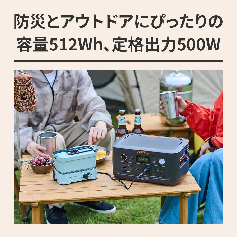 Jackery Solar Generator 500 New 100W Portable Power Station Solar Panel