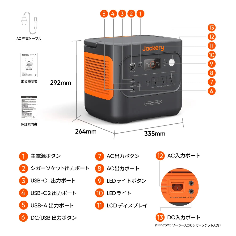 Jackery Portable Power Station 2000 New + Heated Carrying Bag Kit