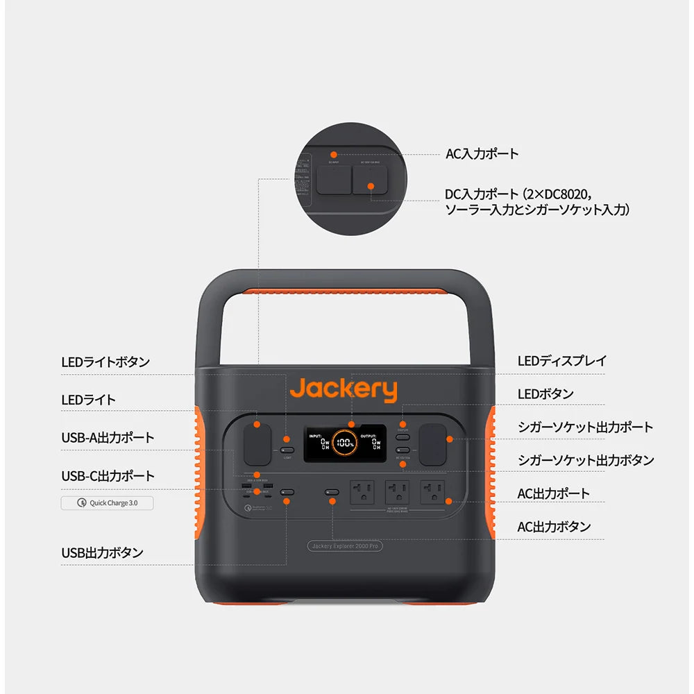 Jackery Portable Power Station 2000 Pro