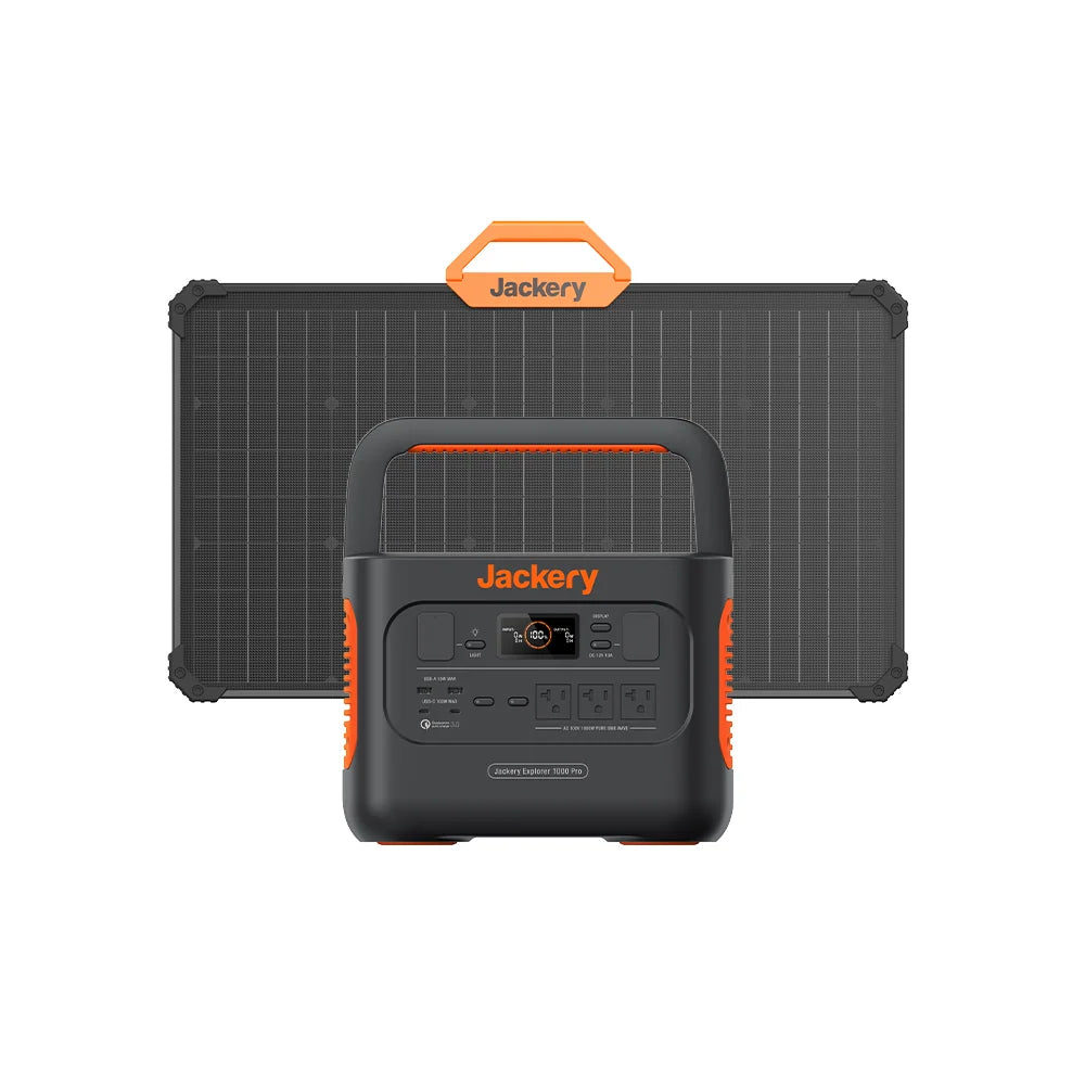 [While Supplies Last] Jackery Solar Generator 1000 Pro 80W Portable Power Station Solar Panel Kit