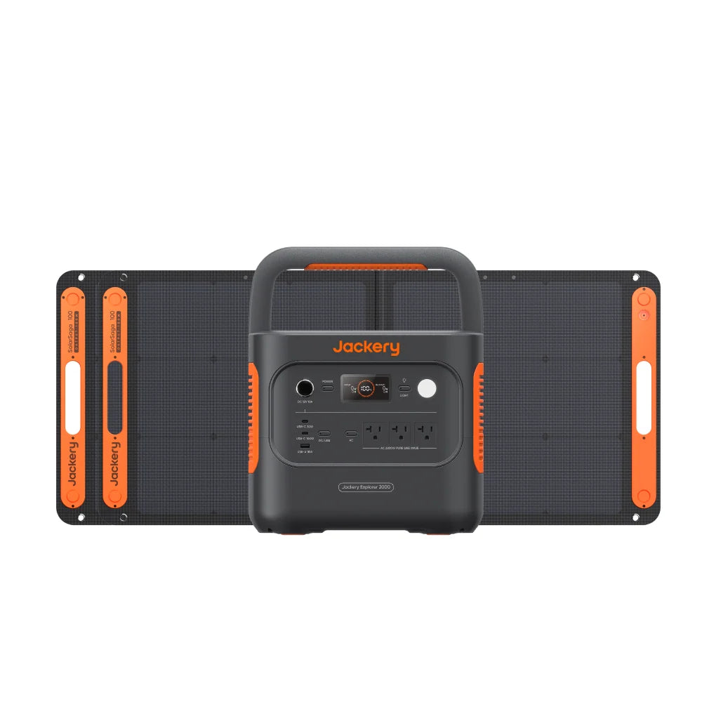 Jackery Solar Generator 2000 New 100W*2 Panels Portable Power Station Solar Panel