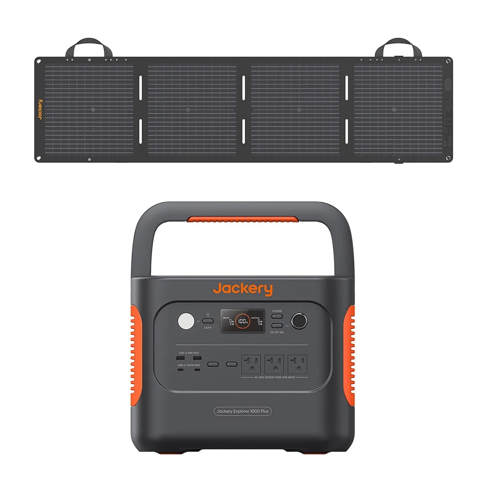 Jackery Solar Generator 1000 Plus 100 Mini Portable Power Station Solar Panel Kit