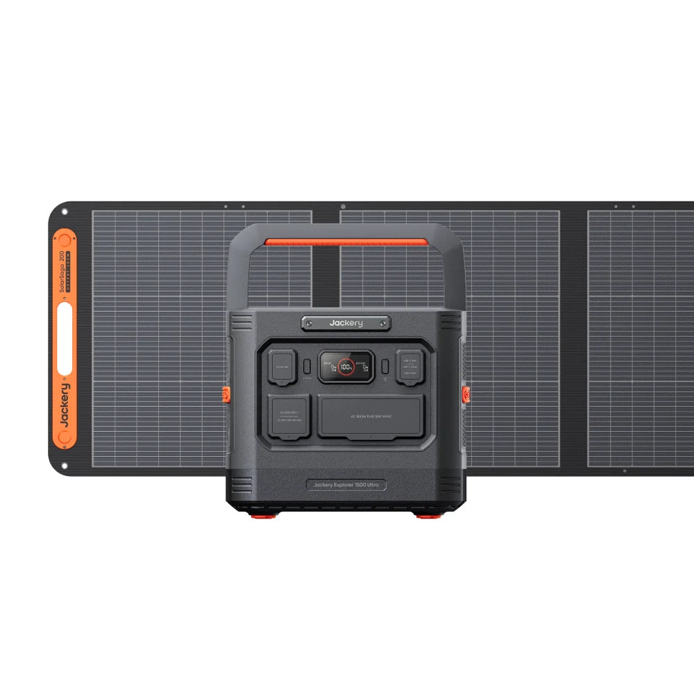 Jackery Solar Generator 1500 Ultra 200W Portable Power Station Solar Panel