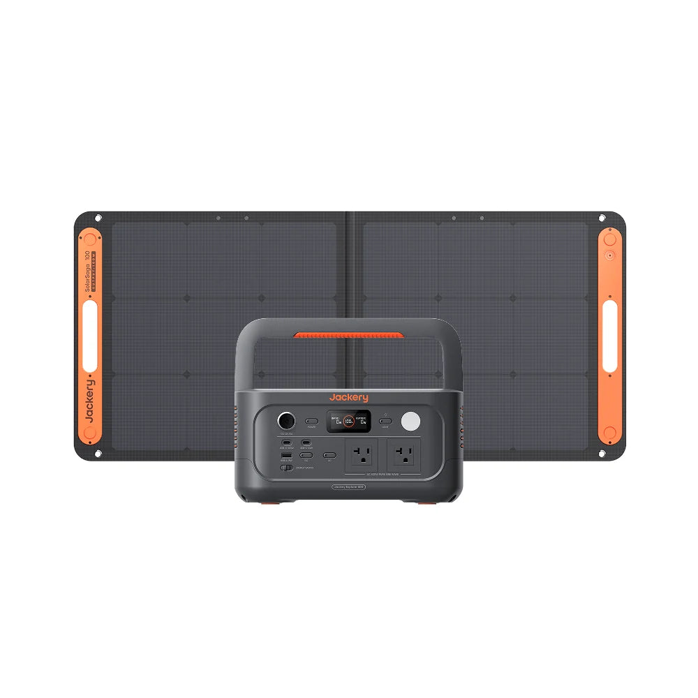 Jackery Solar Generator 500 New 100W Portable Power Station Solar Panel