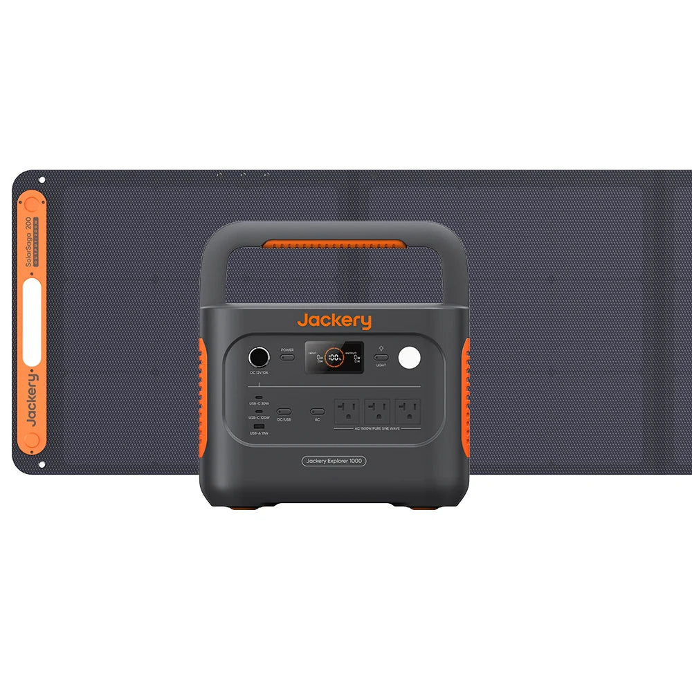 Jackery Solar Generator 1000 New 200W Portable Power Station Solar Panel