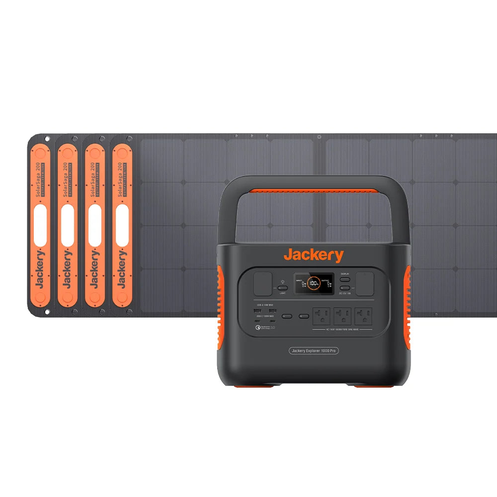 Jackery Solar Generator 1000 Pro 200W Portable Power Station Solar Panel Kit