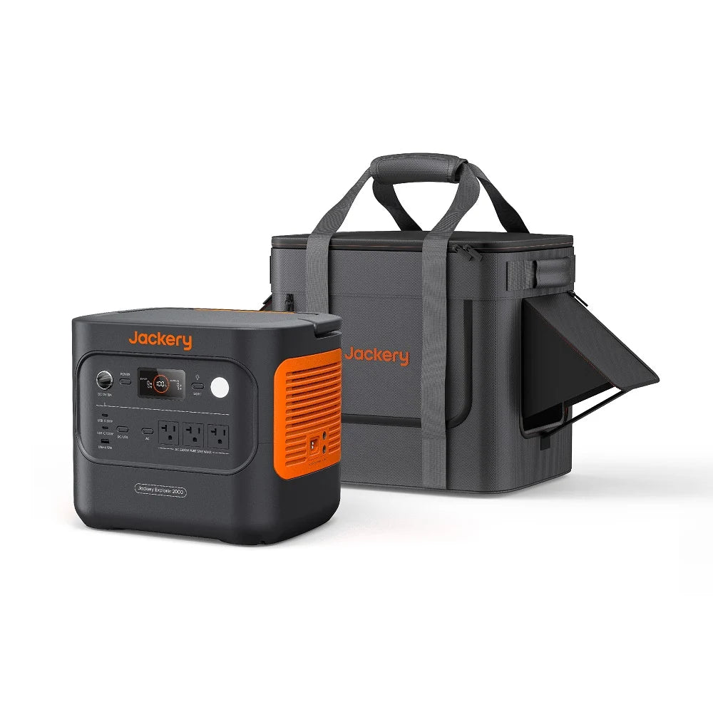 Jackery Portable Power Station 2000 New + Heated Carrying Bag Kit